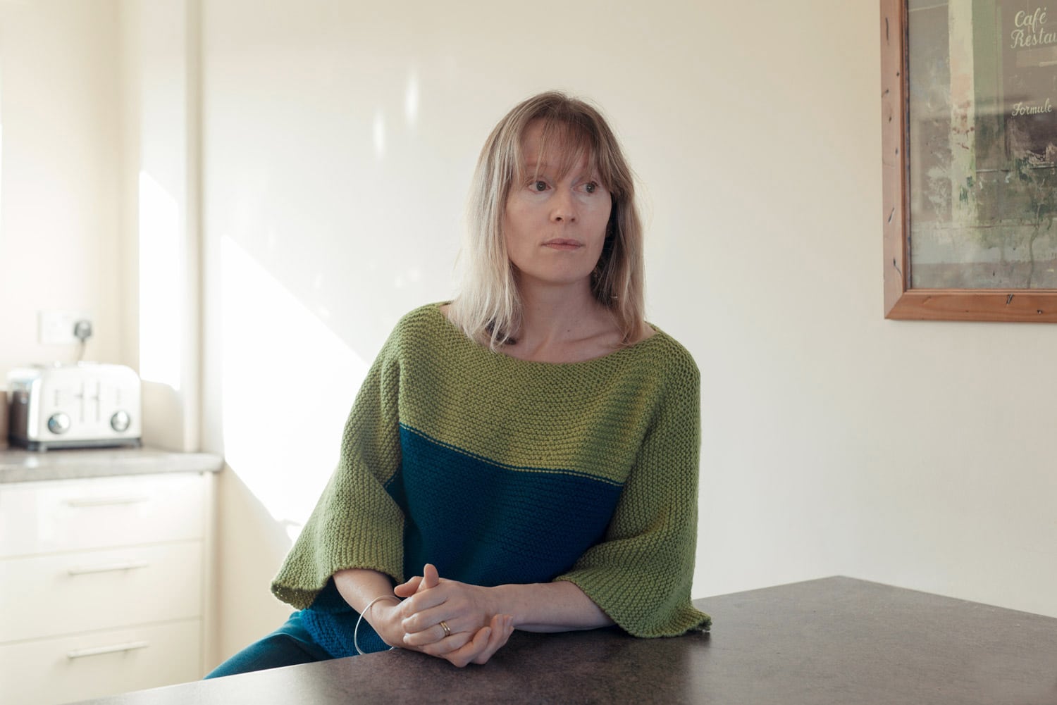 Kate Harding who wrote about her husband's recent suicide, photographed in Hereford for the Guardian Weekend magazine